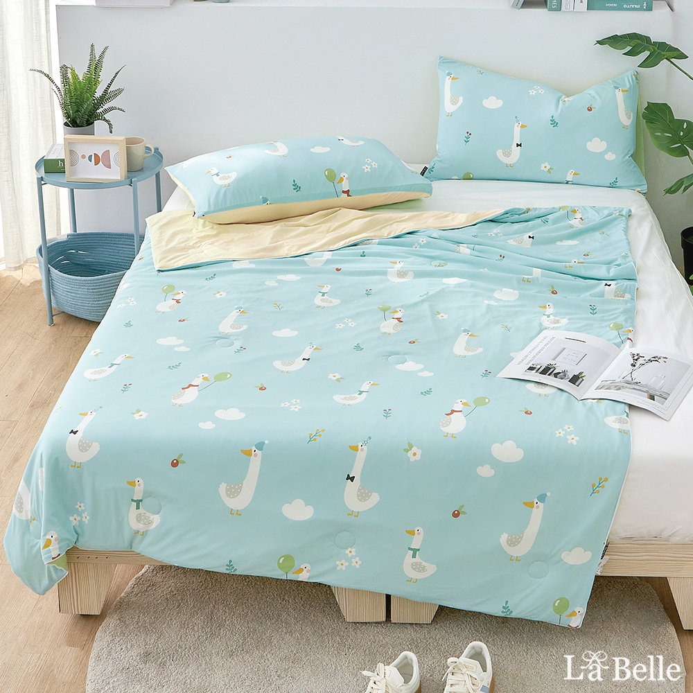 義大利La Belle《冬呱愛玉》眠綿冰玻尿酸抗菌涼感涼被(5x6.5尺)