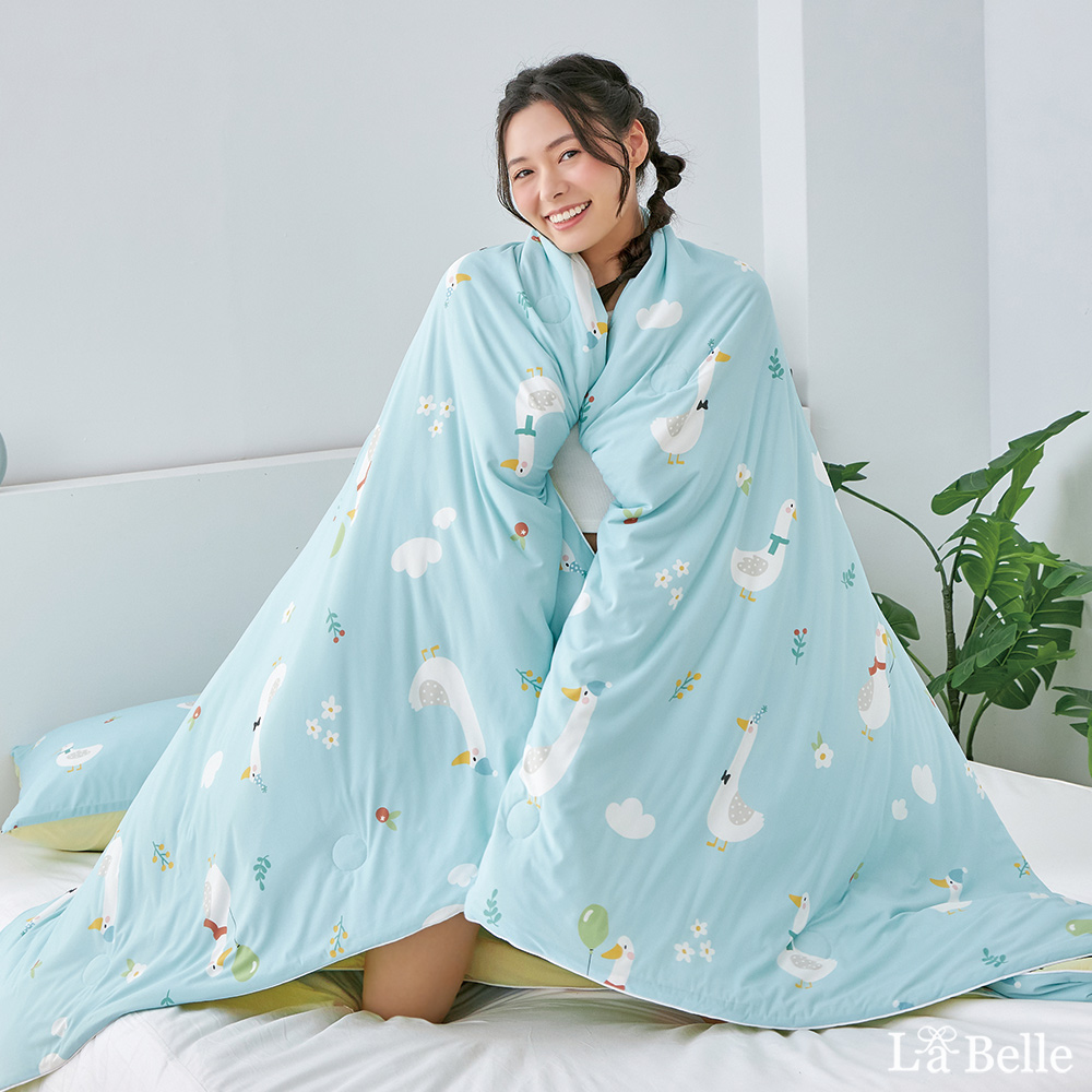 義大利La Belle《冬呱愛玉》眠綿冰玻尿酸抗菌涼感涼被(5x6.5尺)