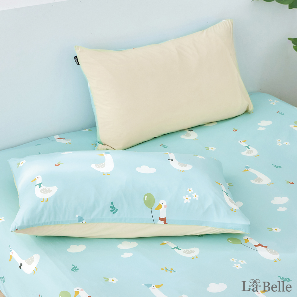 義大利La Belle《冬呱愛玉》單人眠綿冰涼感床包枕套組