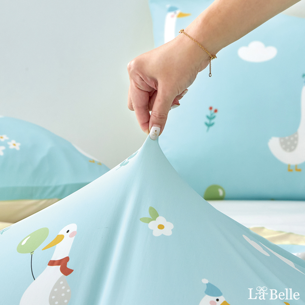 義大利La Belle《冬呱愛玉》單人眠綿冰涼感床包枕套組