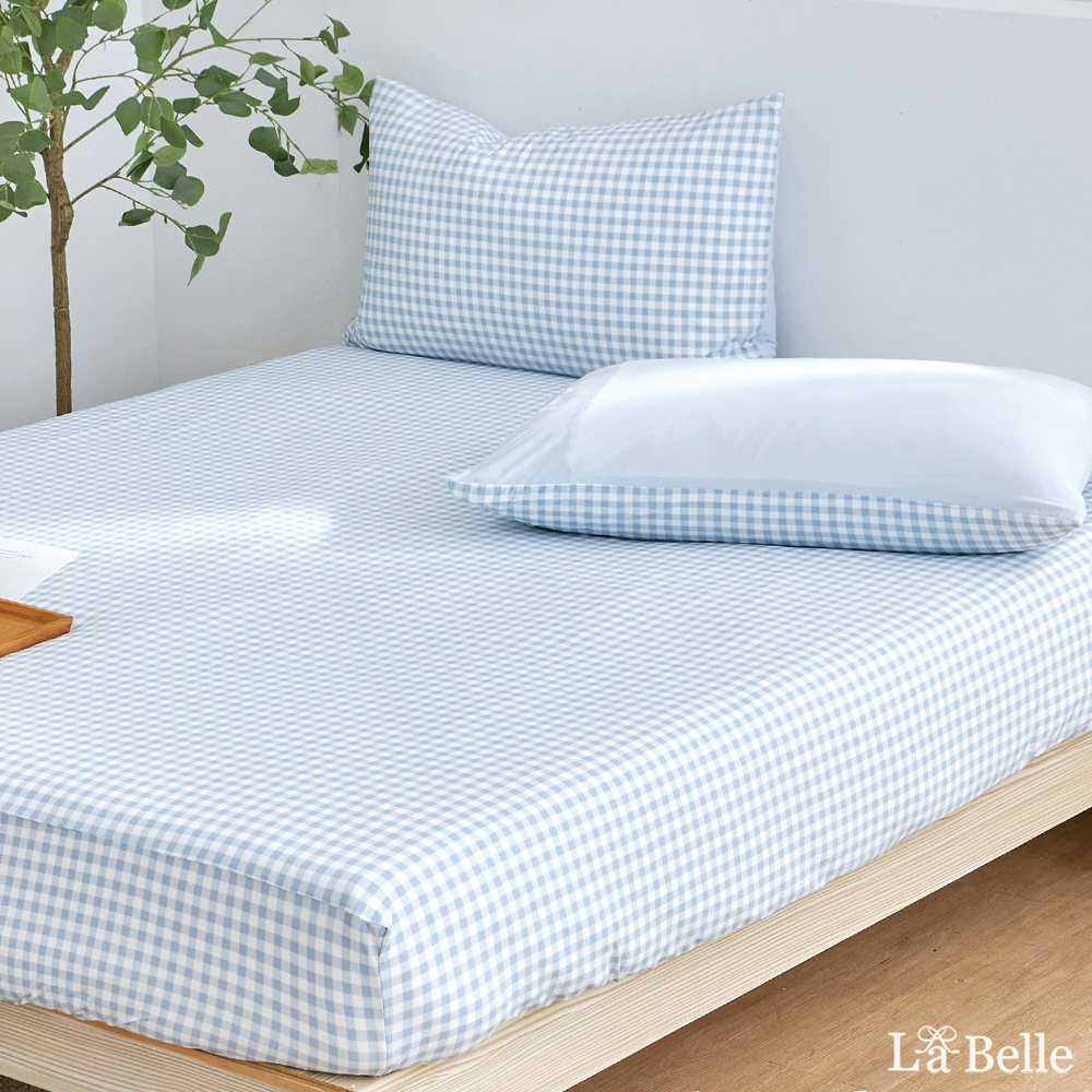 義大利La Belle《藍莓鬆餅》雙人眠綿冰涼感床包枕套組