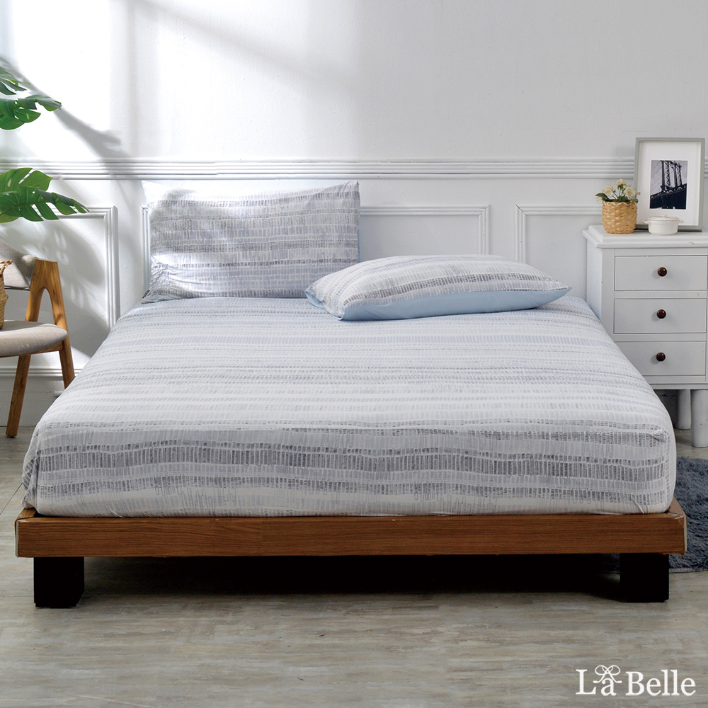 義大利La Belle《藍莓千層》單人眠綿冰涼感床包枕套組