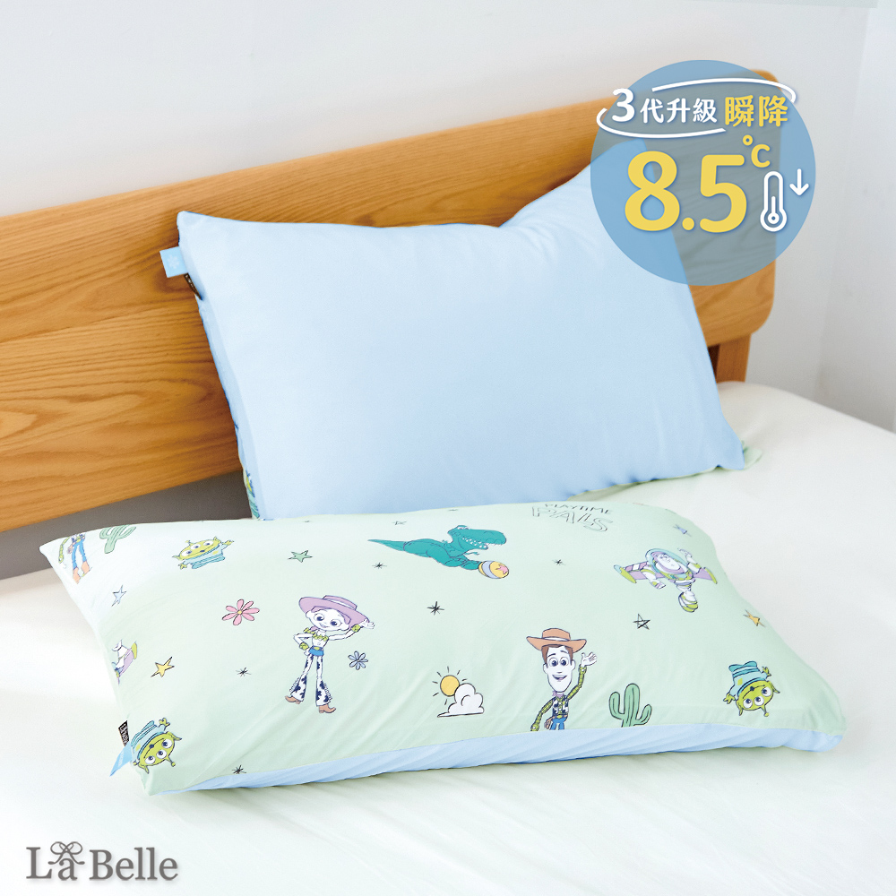 [超值組合] 義大利La Belle《Disney-星際玩伴》ICECOOL眠綿冰涼感信封枕套--2入+大容量洗衣袋