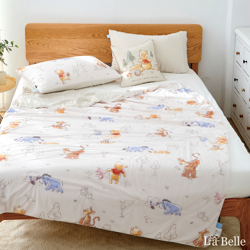義大利La Belle《Disney-維尼森林漫遊》ICECOOL眠綿冰蠶絲蛋白抗菌涼感涼被(150*195cm)