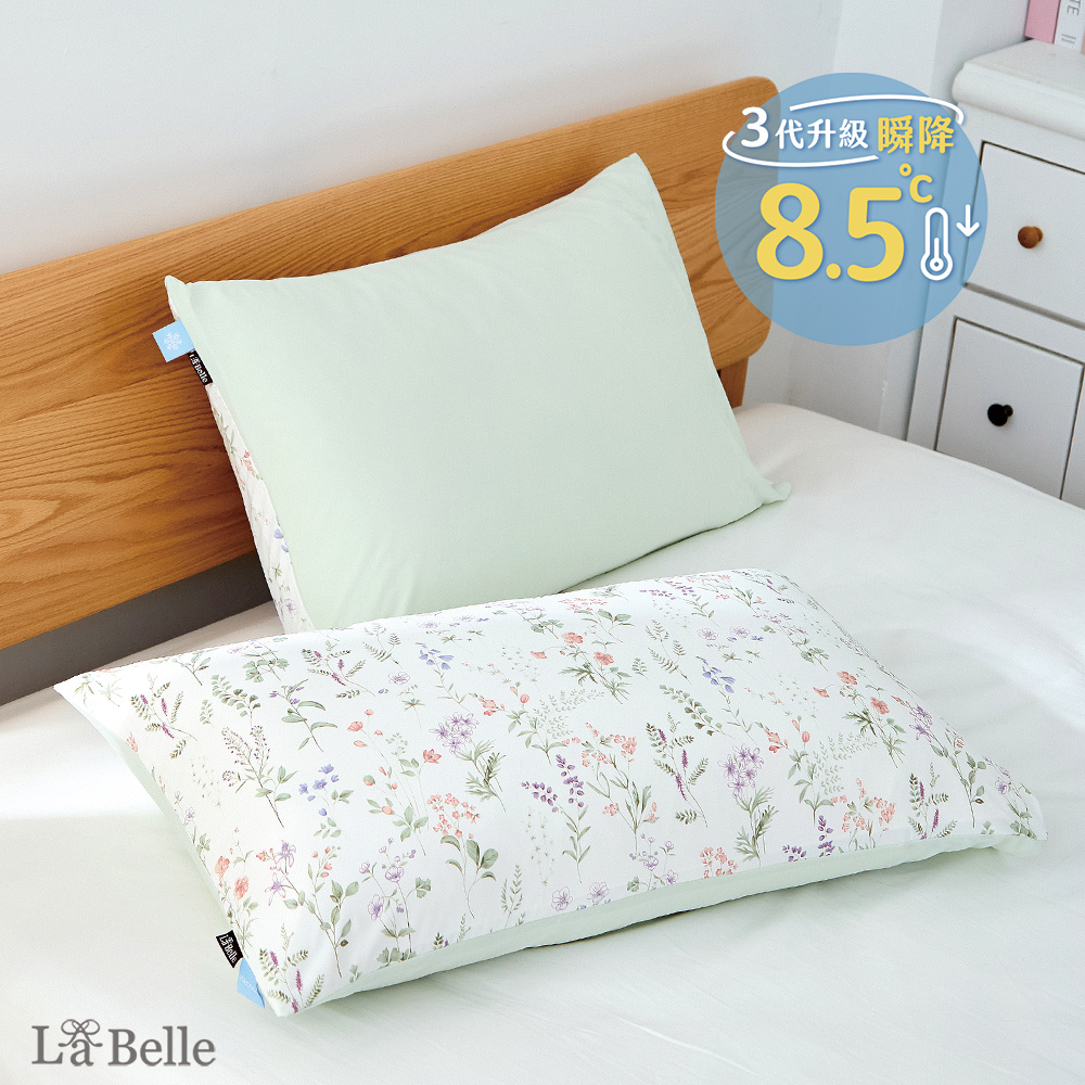 義大利La Belle《花夢之里》ICECOOL眠綿冰涼感信封枕套--2入