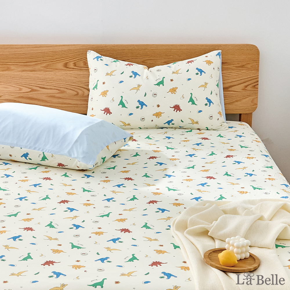 (預購)義大利La Belle《恐龍曠野》ICECOOL眠綿冰雙人涼感床包枕套組