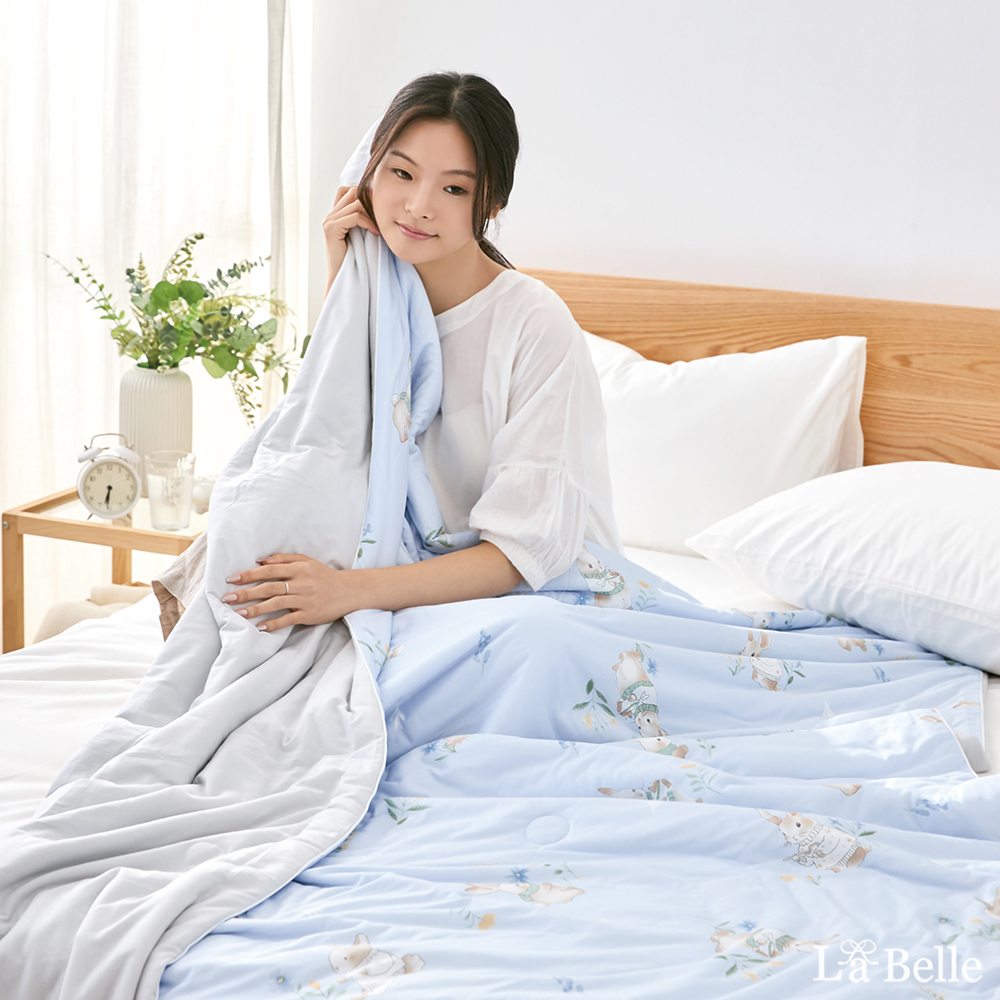 義大利La Belle《暖煦兔寶》冰棉被 針織抗菌吸濕排汗涼感被5*6.5尺