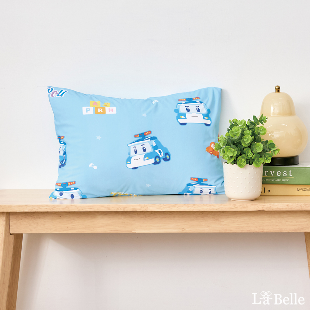 義大利La Belle《POLI-勇敢波力》眠綿冰涼感兒童枕套--1入