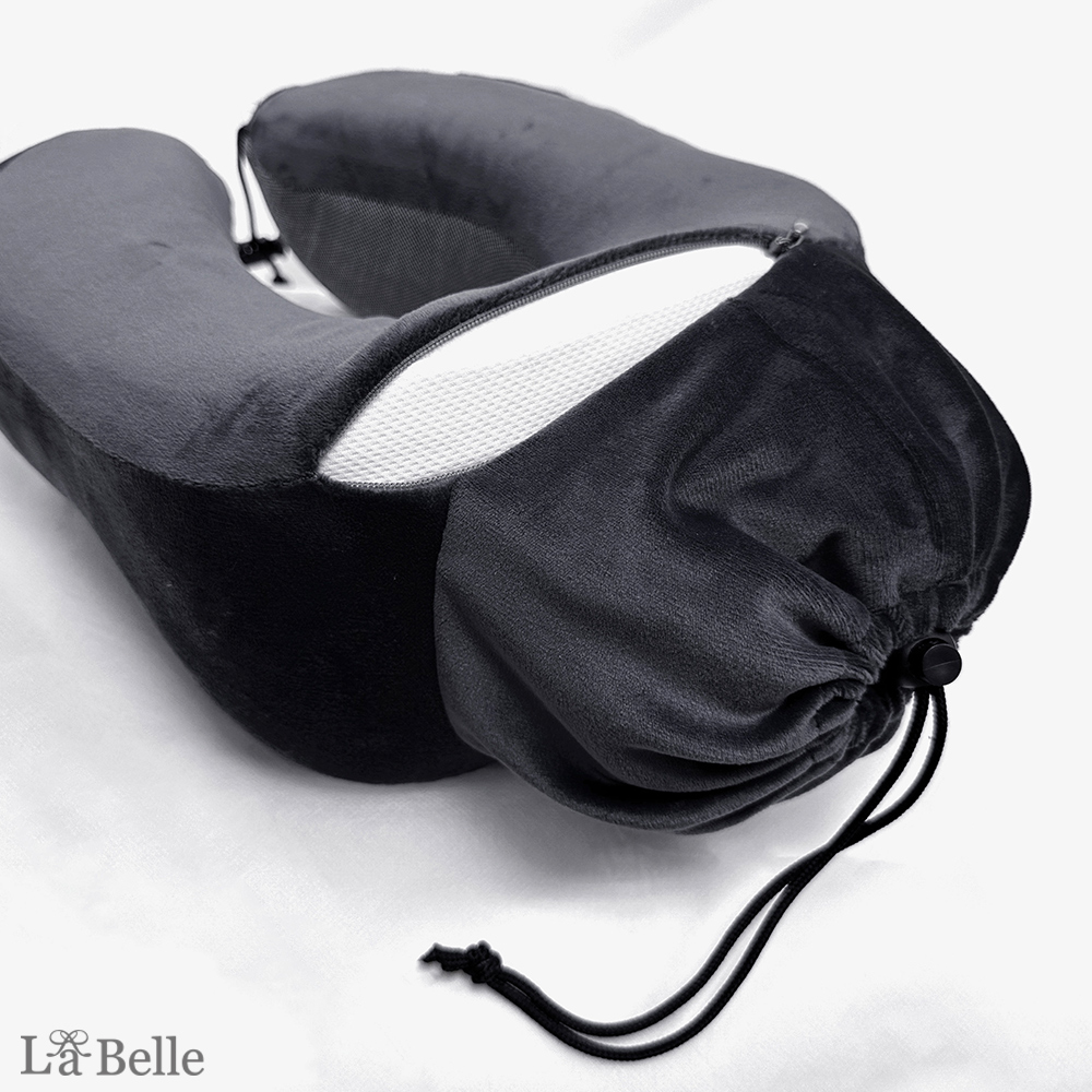 義大利La Belle《城市行旅》人體工學可收納磁力U型記憶頸枕(共三色)
