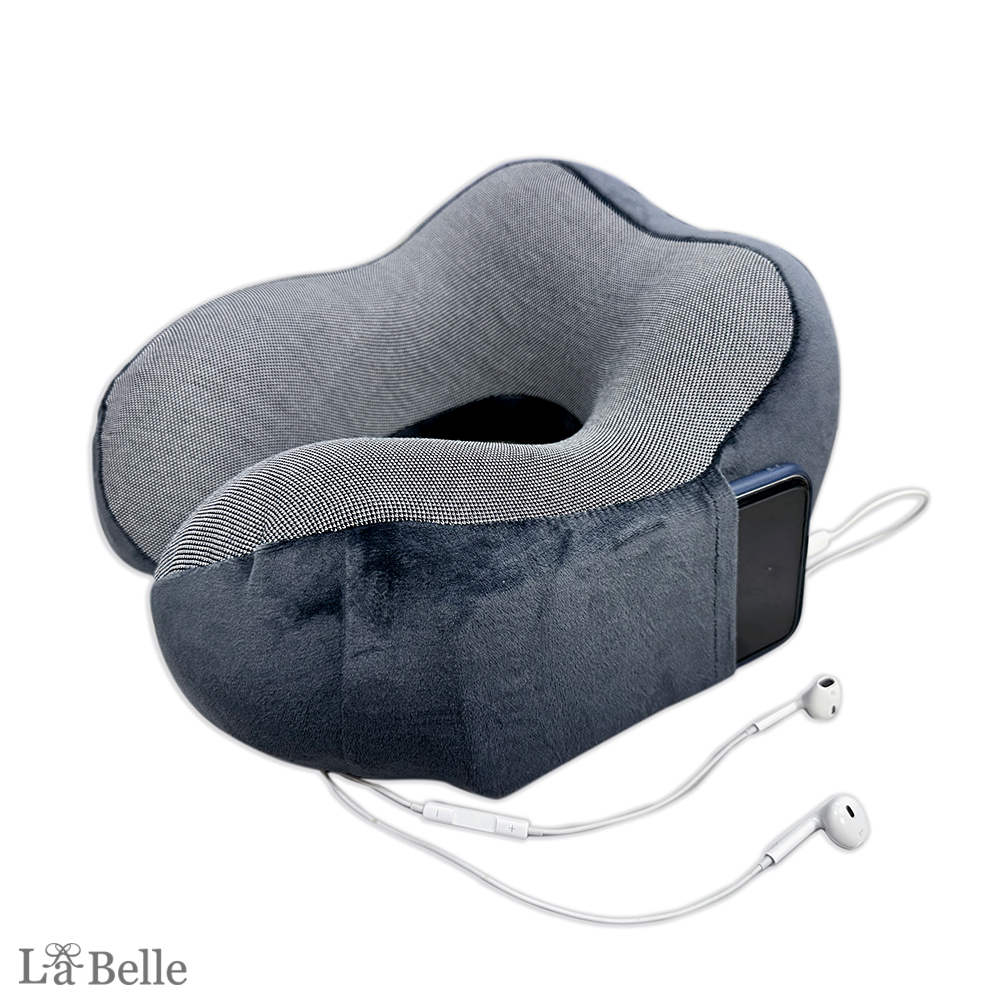 義大利La Belle《城市行旅》人體工學可收納磁力U型記憶頸枕(共三色)