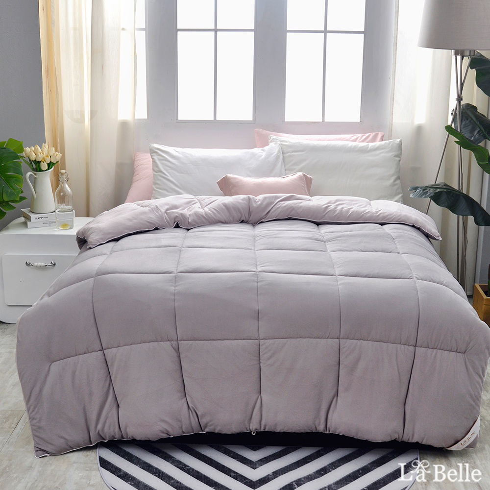 義大利La Belle《韓式雙色抑菌暖膚絨石墨烯發熱可水洗冬被》--雙人(共四色)