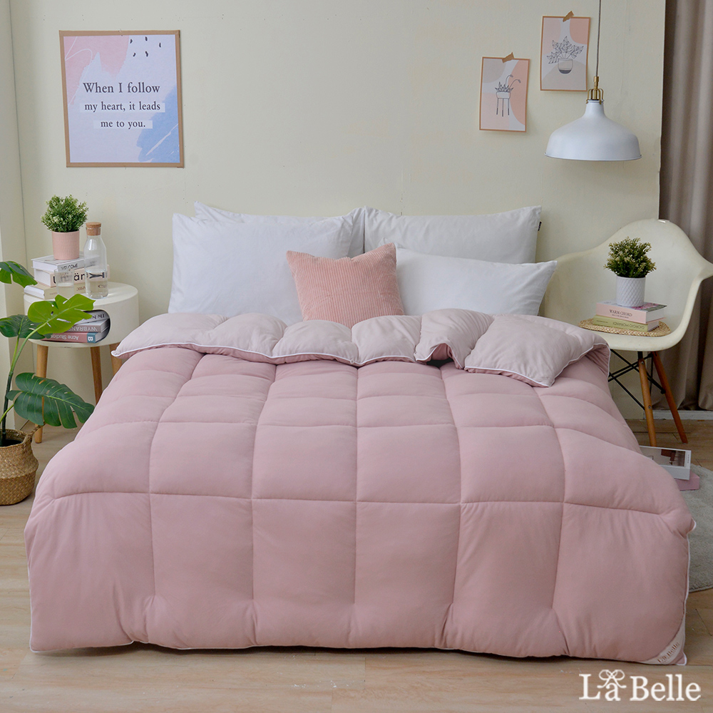 義大利La Belle《韓式雙色抑菌暖膚絨石墨烯發熱可水洗冬被》--雙人(共四色)