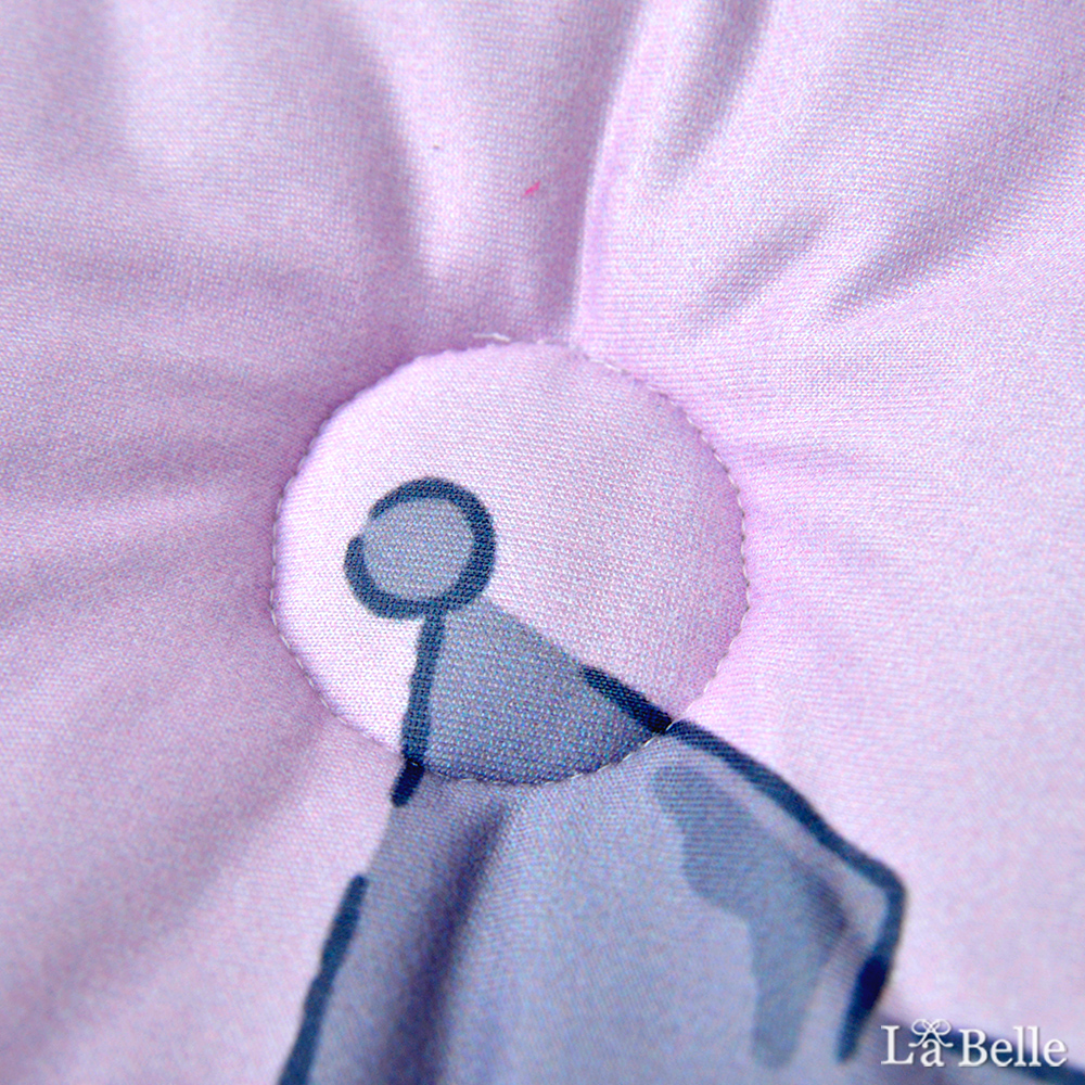 [超值組合]義大利La Belle《Sanrio-My Melody & KUROMI白粉天使》海島針織兒童抗菌暖暖被105*135CM+大容量洗衣袋