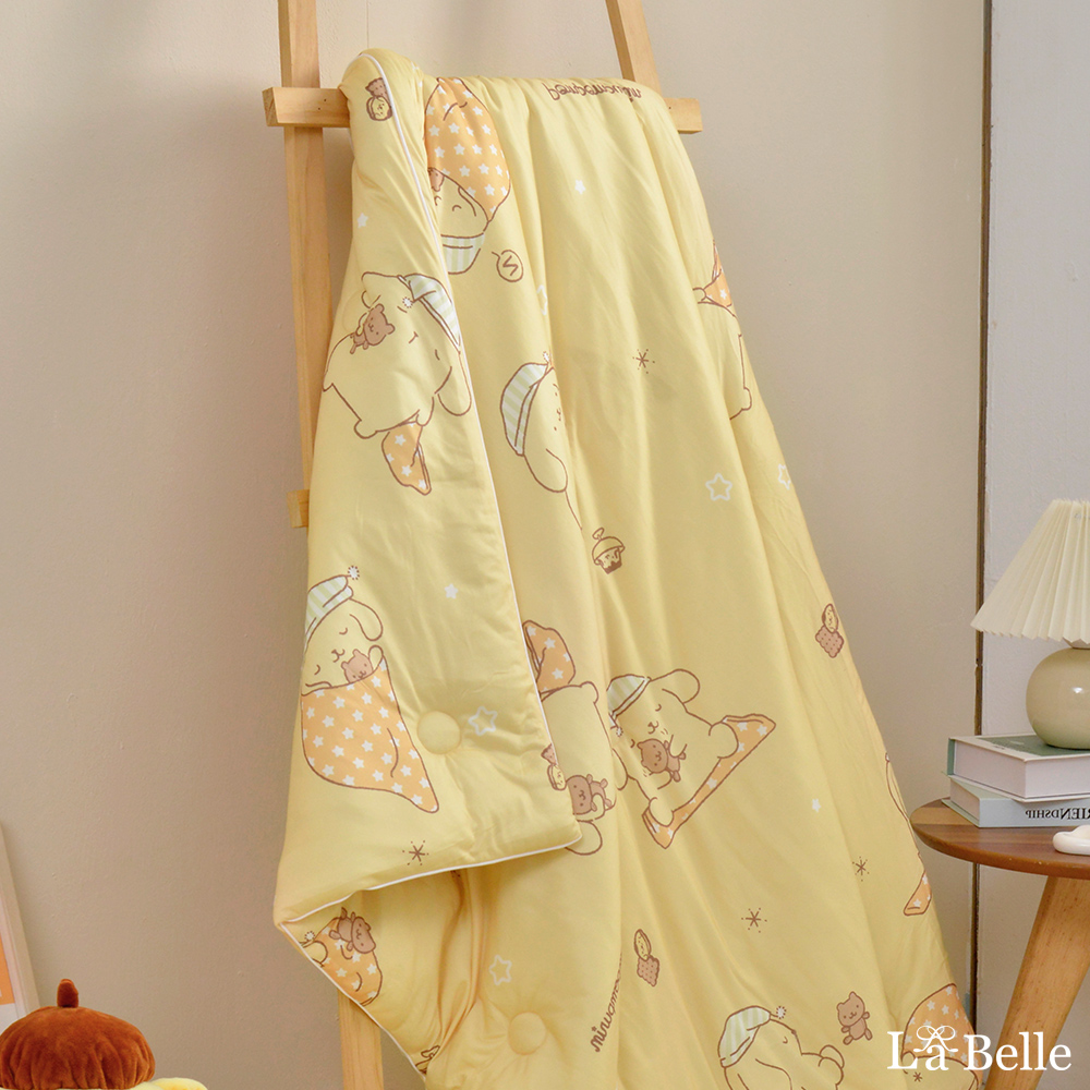義大利La Belle《Sanrio-布丁狗唔唔睏zZ》海島針織兒童防蟎抗菌暖暖被105*135CM