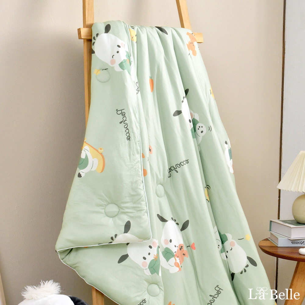 義大利La Belle《Sanrio-淘氣帕恰狗》海島針織兒童防蟎抗菌暖暖被105*135CM