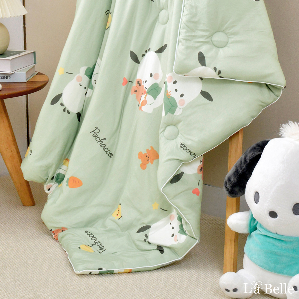 義大利La Belle《Sanrio-淘氣帕恰狗》海島針織兒童防蟎抗菌暖暖被105*135CM