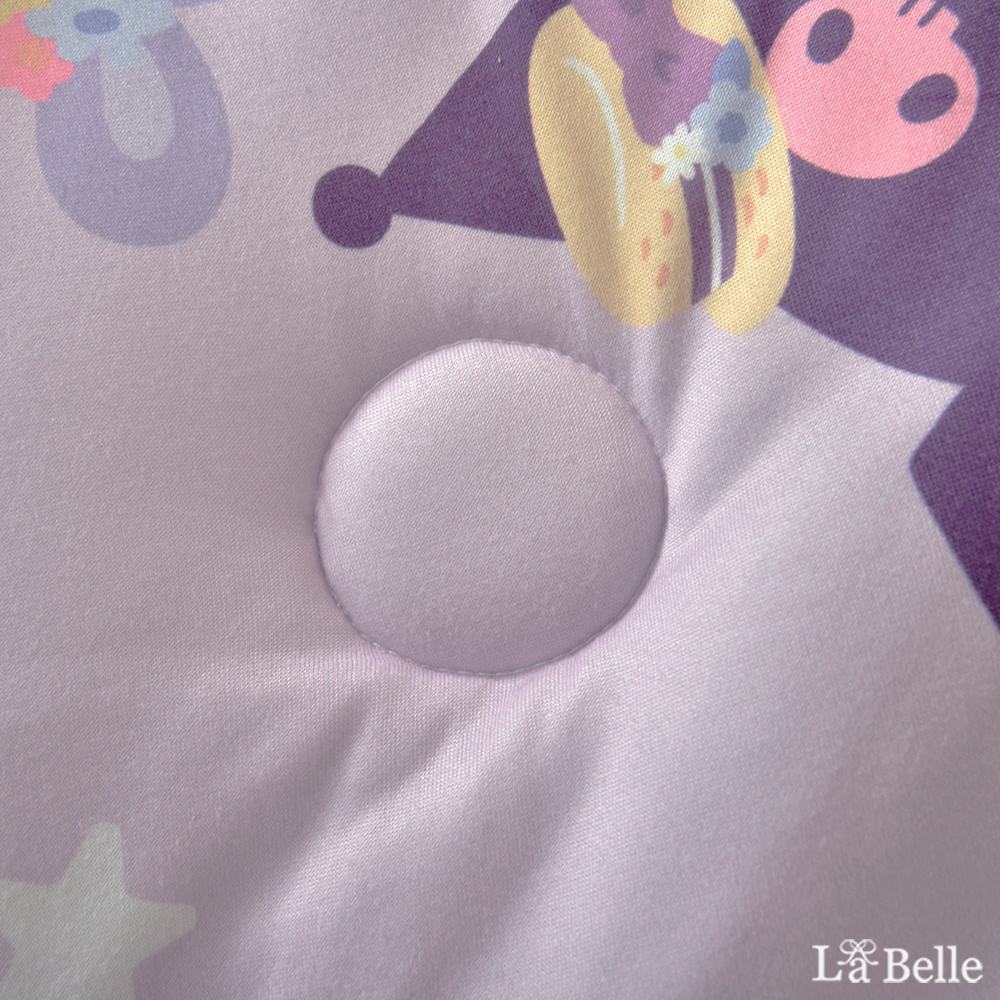 [超值組合]義大利La Belle《Sanrio-酷洛米野餐趣》海島針織防蟎抗菌暖暖被150*195CM+大容量洗衣袋