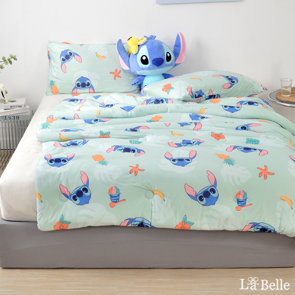 義大利La Belle《Disney-星際寶貝史迪奇》海島針織防蟎抗菌暖暖被150*195CM
