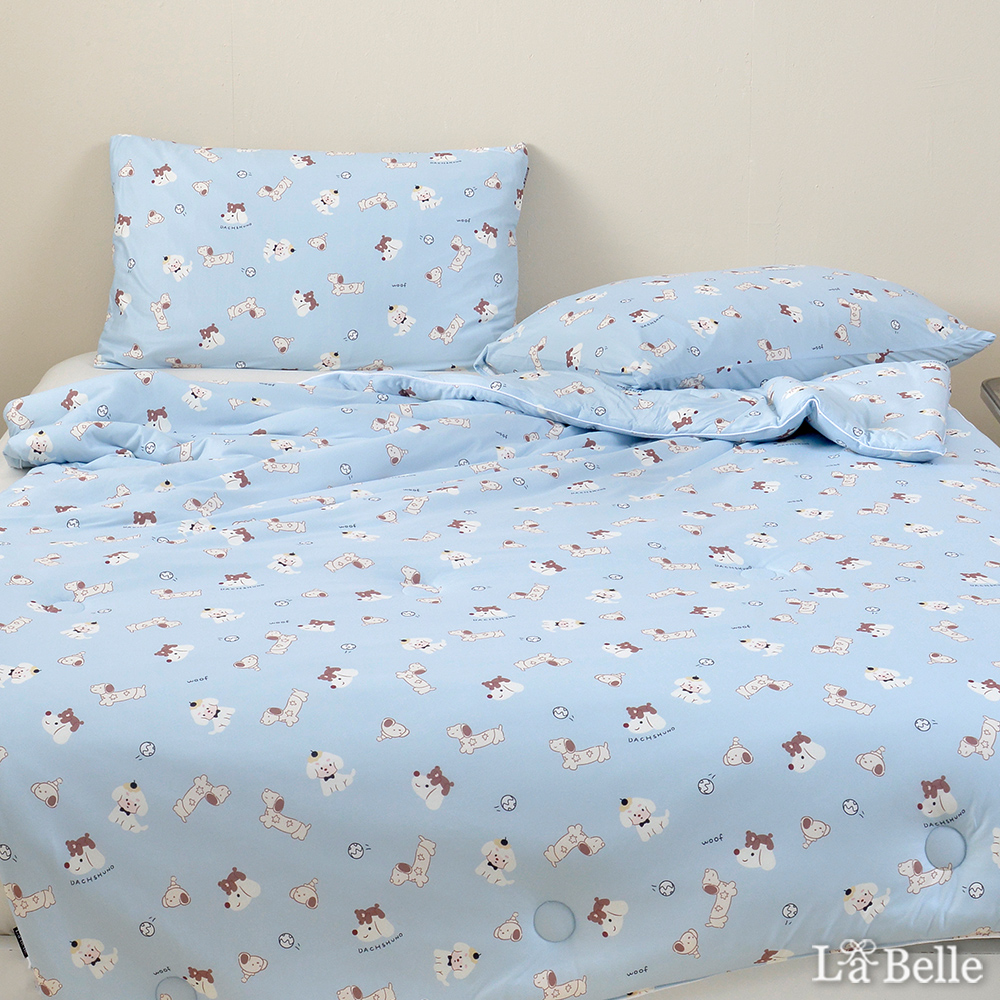 義大利La Belle《汪汪日和》海島針織防蟎抗菌暖暖被150*195CM