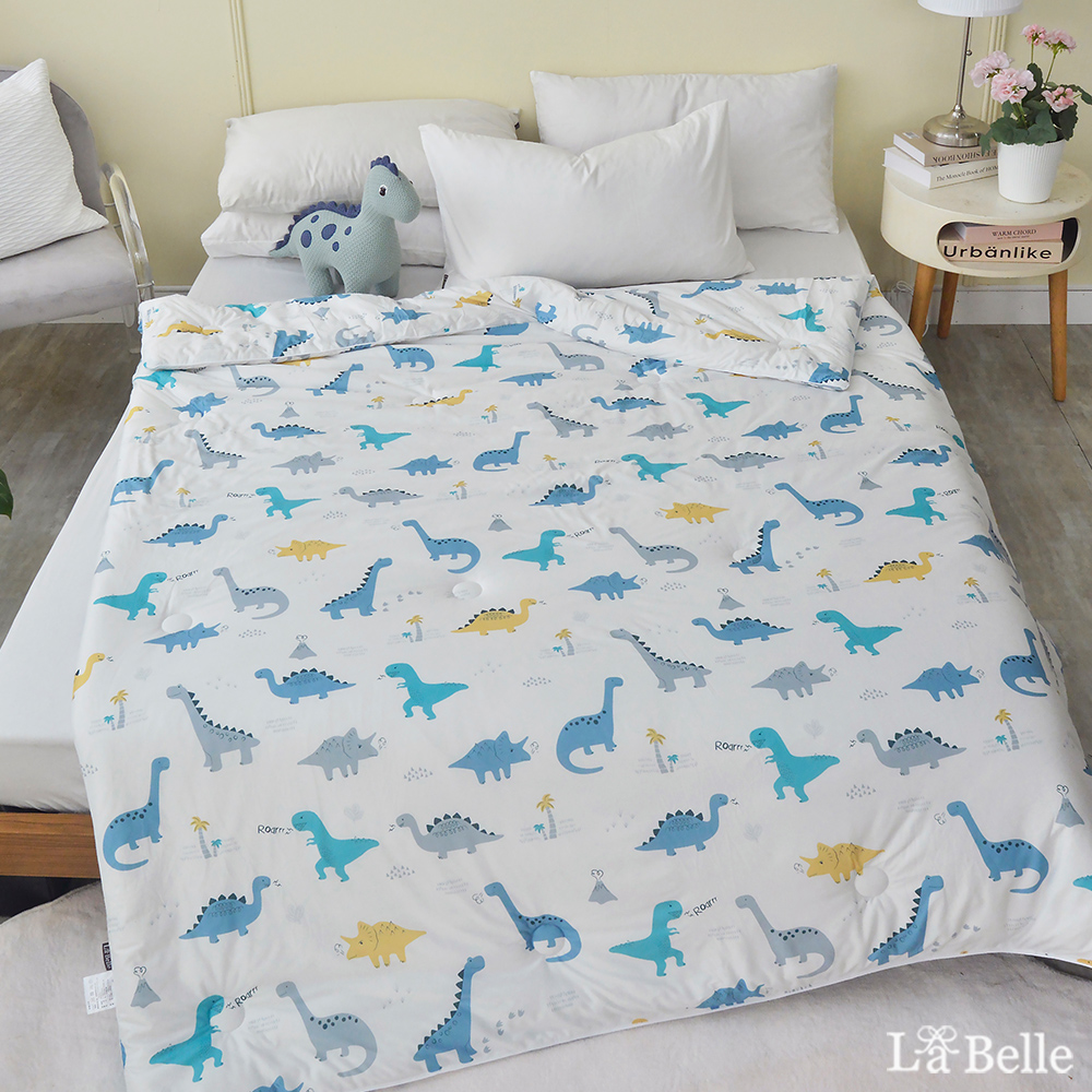 義大利La Belle《恐龍百科》海島針織防蟎抗菌暖暖被150*195CM
