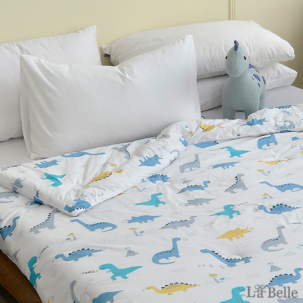 義大利La Belle《恐龍百科》海島針織防蟎抗菌暖暖被150*195CM