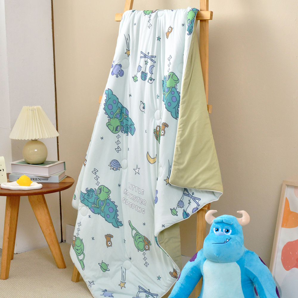 義大利La Belle《Disney-怪獸檸檬塔》活性益生菌抗敏365天兒童懶懶被--100*120cm