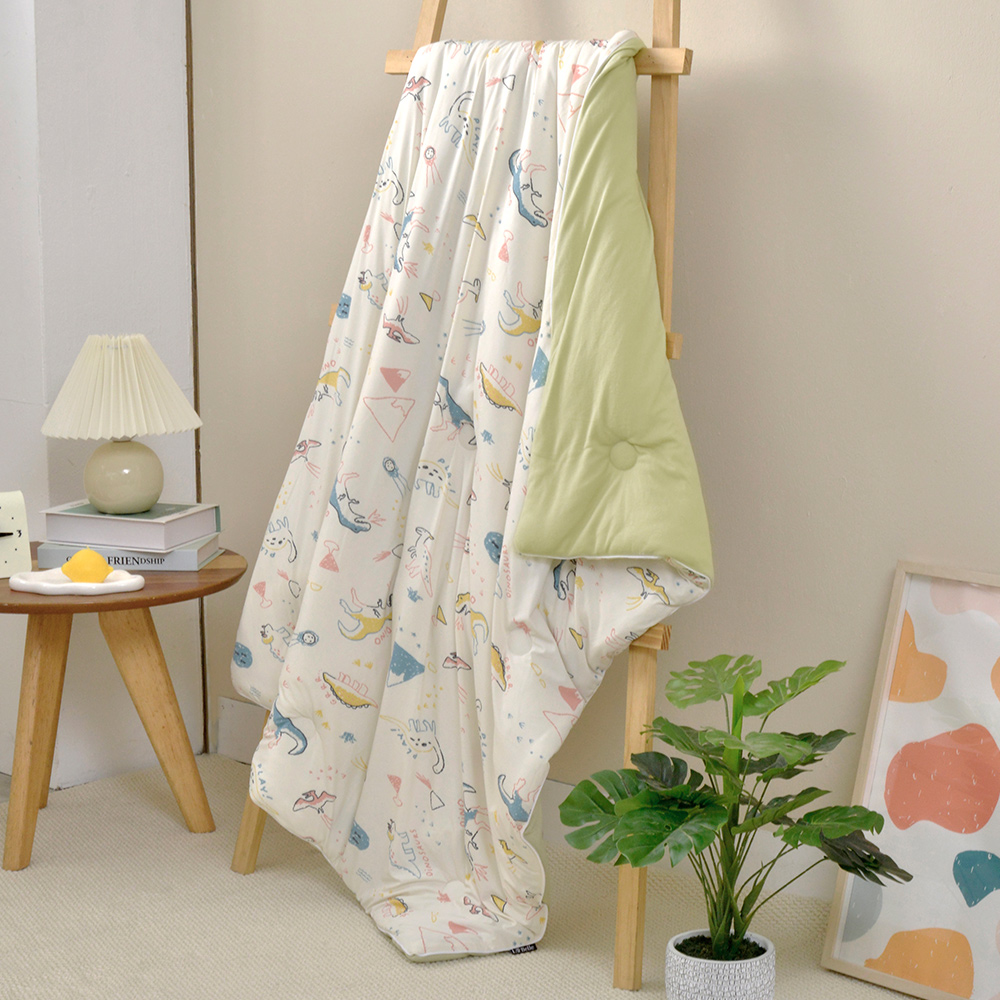 義大利La Belle《恐龍沁冰樂》活性益生菌抗敏365天兒童懶懶被--100*120cm